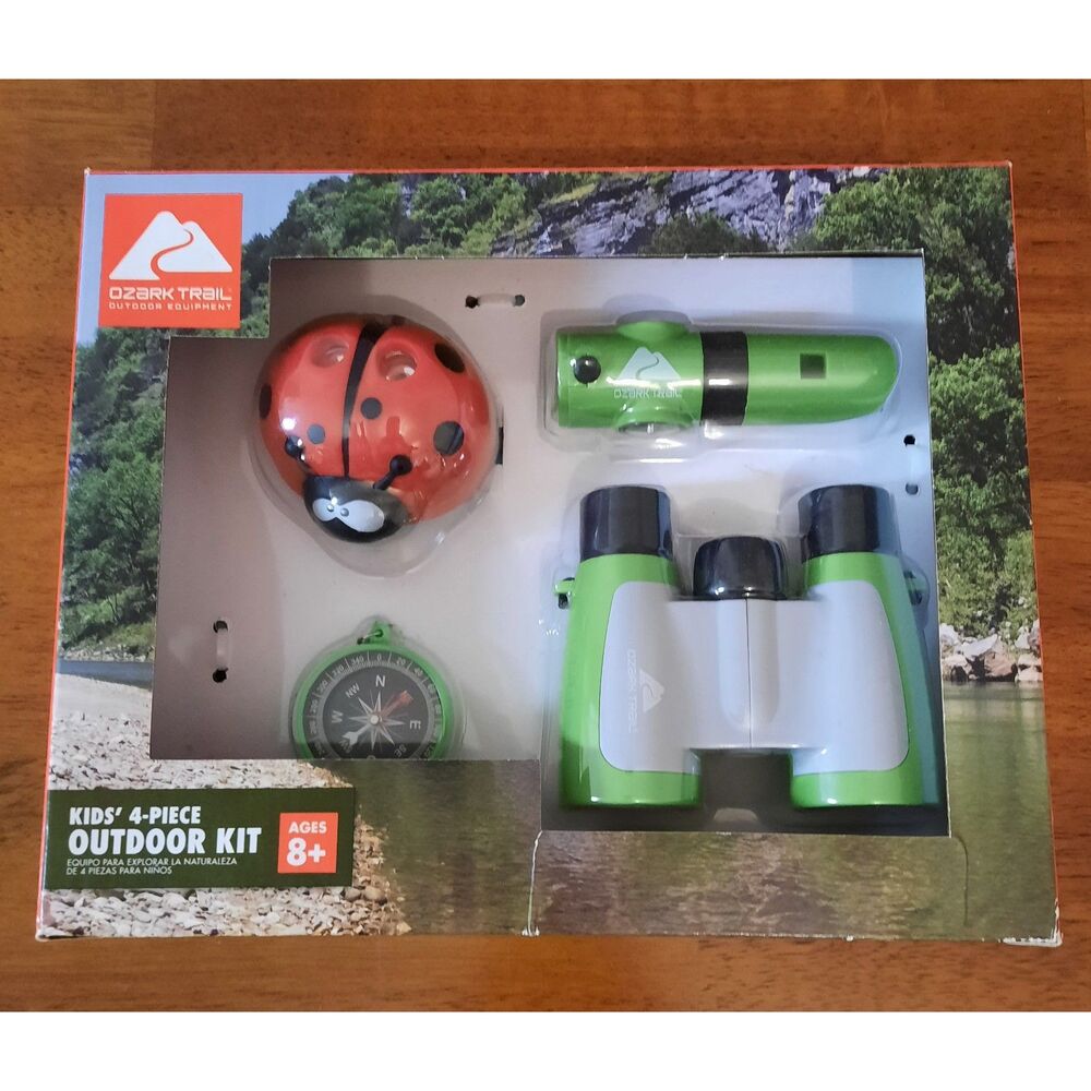 NEW Ozark Trail Kids 4 Piece Outdoor Explore Kit 8+ Lamps, binoculars, compass - Picture 1 of 6